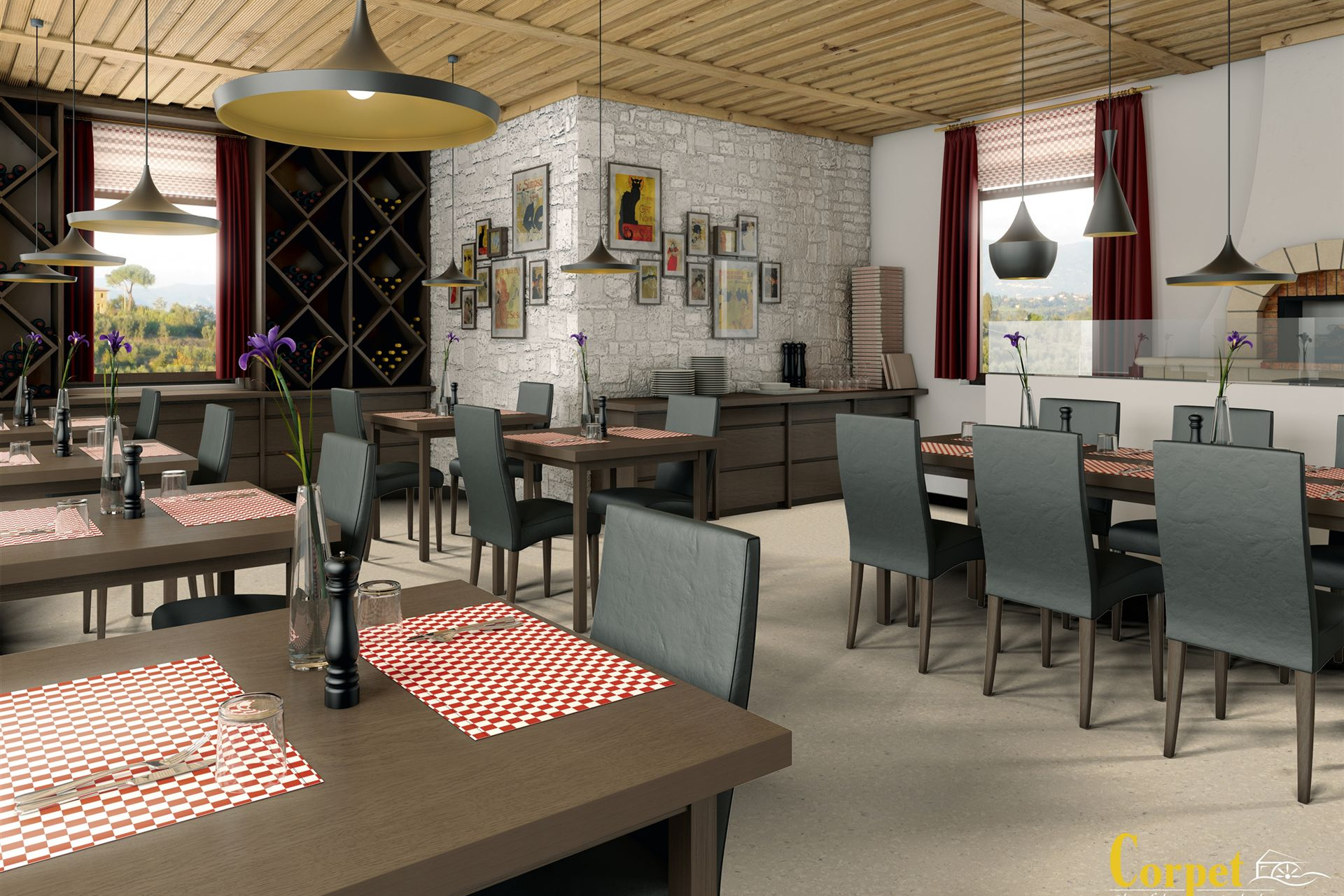 corpet_korkboden_Designcork-Bio-Silent-Faro-elfenbein-ungefast-Restaurant