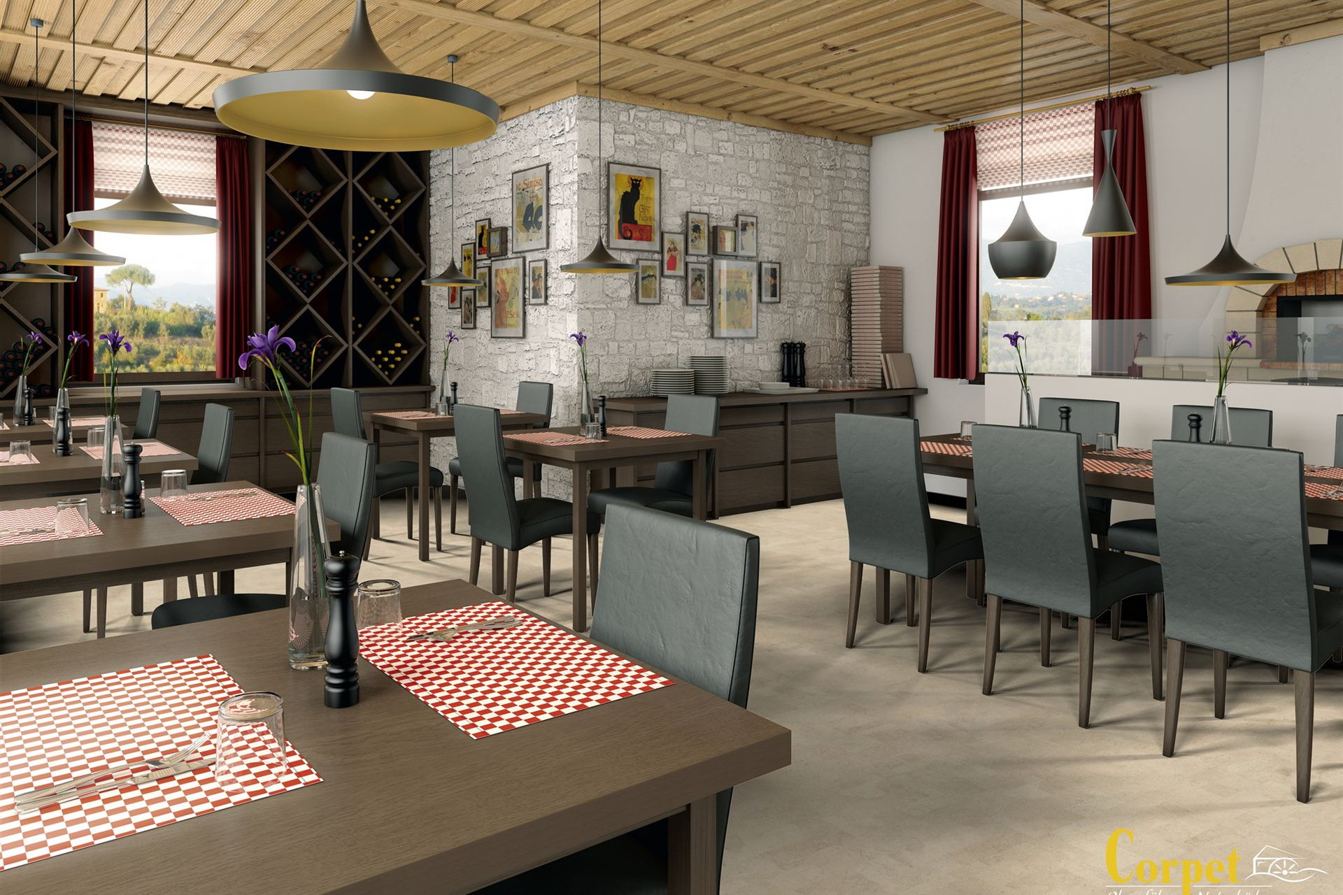 corpet_korkboden_Designcork-Bio-Silent-Porto-elfenbein-ungefast-Restaurant