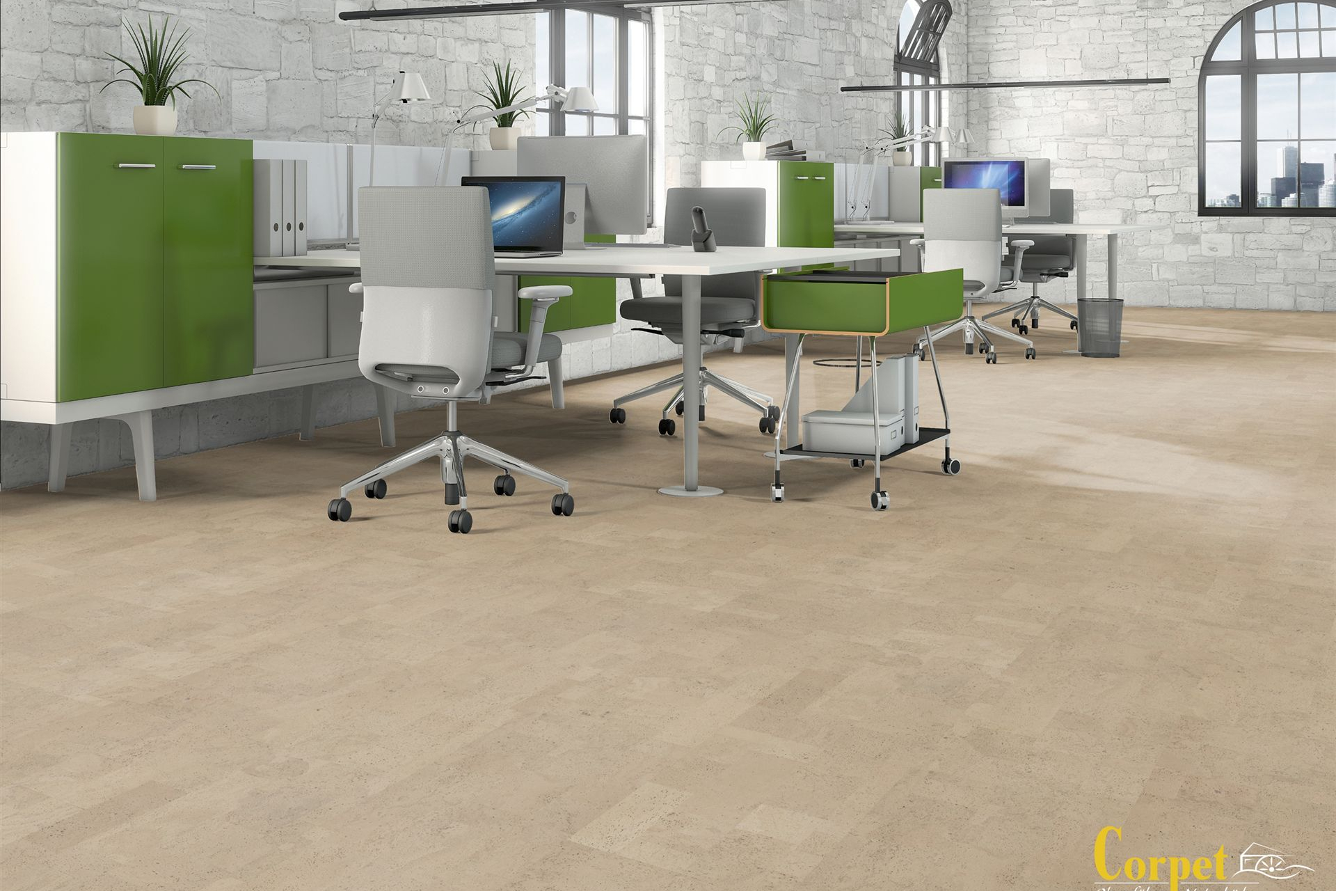 corpet_korkboden_Designcork-Bio-Silent-Porto-sandbeige-ungefast-buero